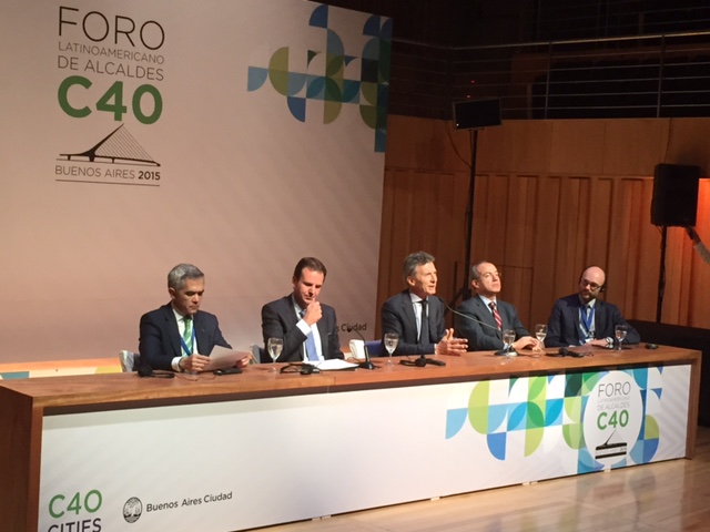 Panelists at the C40 Latin American Mayors Forum in Brazil, 2015. <br><span class='small text-muted'>(2015, Buenos Aires, Brazil)</span>